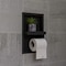 Alfi Brand Black Matte Stainless Steel Recessed Shelf / Toilet Paper Holder Niche ABTPNC88-BLA - alternate 1